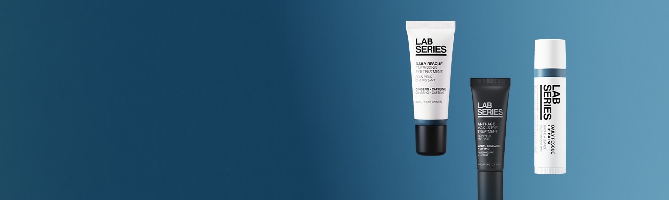 Image of man using Lab Series eye cream