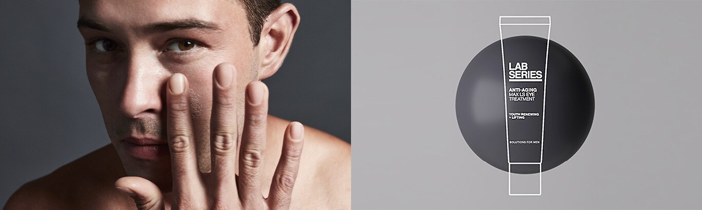 Image of man using Lab Series eye cream