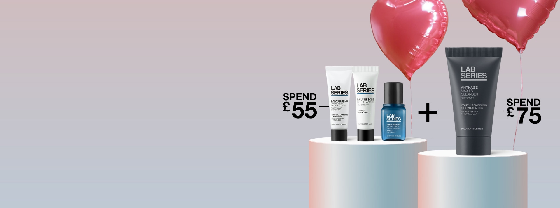 SPEND £55+ & receive free samples and spend £75 and receive a travel size face wash