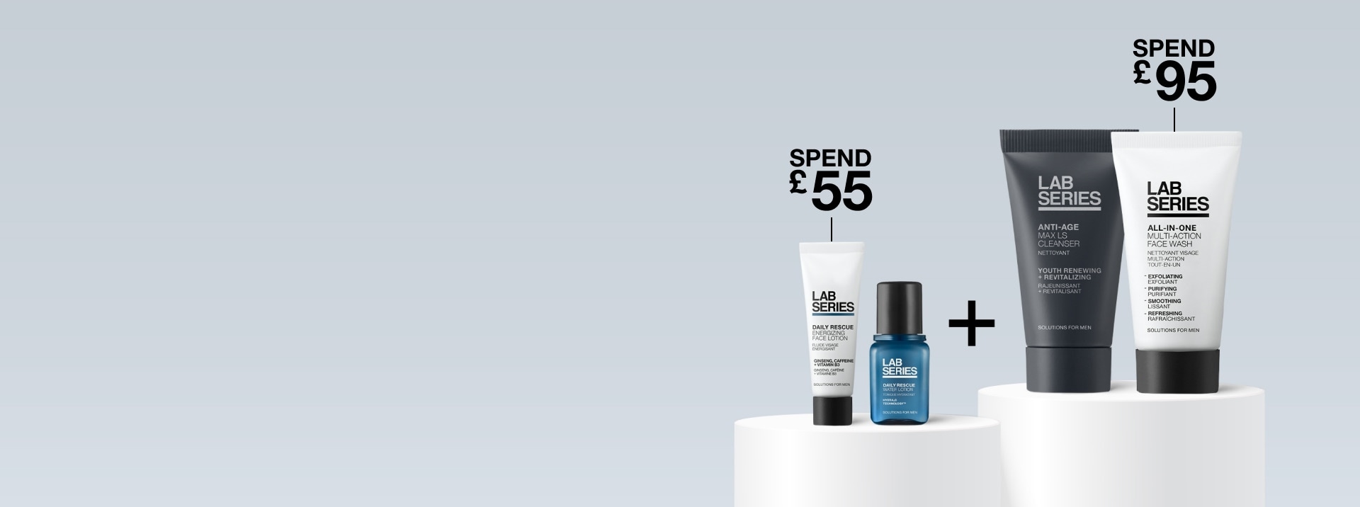SPEND £55+ & receive free samples and spend £75 and receive a travel size face wash