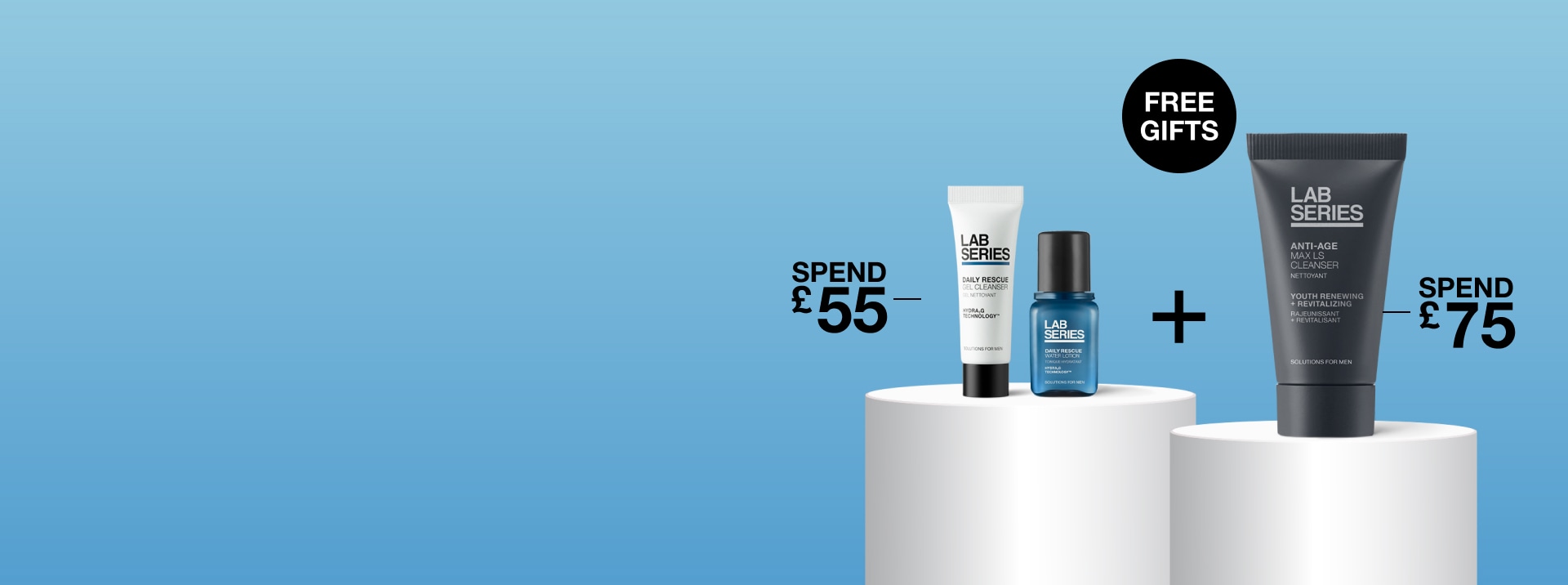 SPEND £55+ & receive one free travel size.