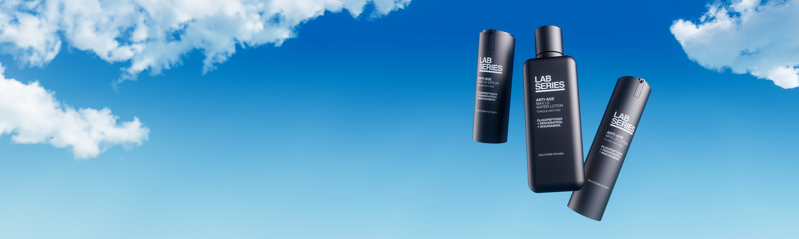 Image of a man using Max LS skincare range